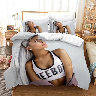 Popular Ariana Grande Printed Bedding Set American Singer Duvet Cover Set Set with Pillowcase Twin Full 13 - Ariana Grande Shop
