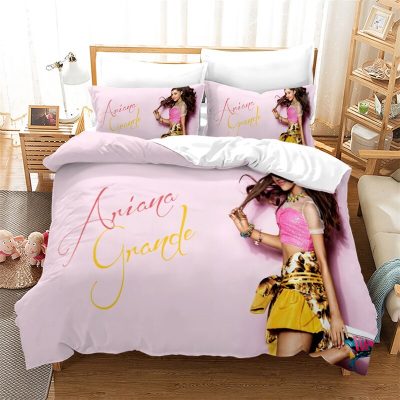 Popular Ariana Grande Printed Bedding Set American Singer Duvet Cover Set Set with Pillowcase Twin Full 17 - Ariana Grande Shop