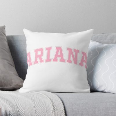 Ariana Pink Design Throw Pillow Official Ariana Grande Merch